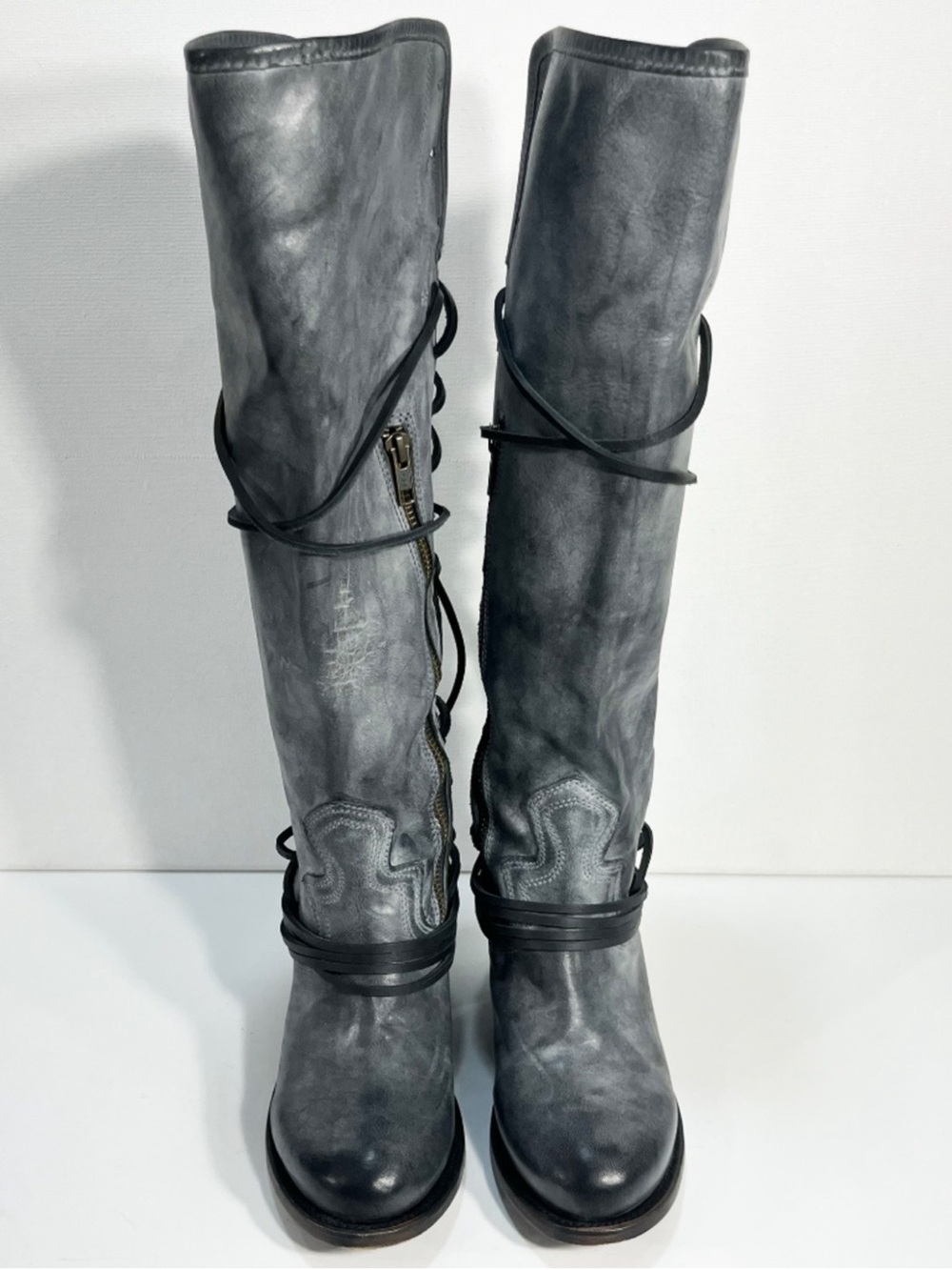 NWT Freebird Leather Lace-Up Boots - In Box with Dusters